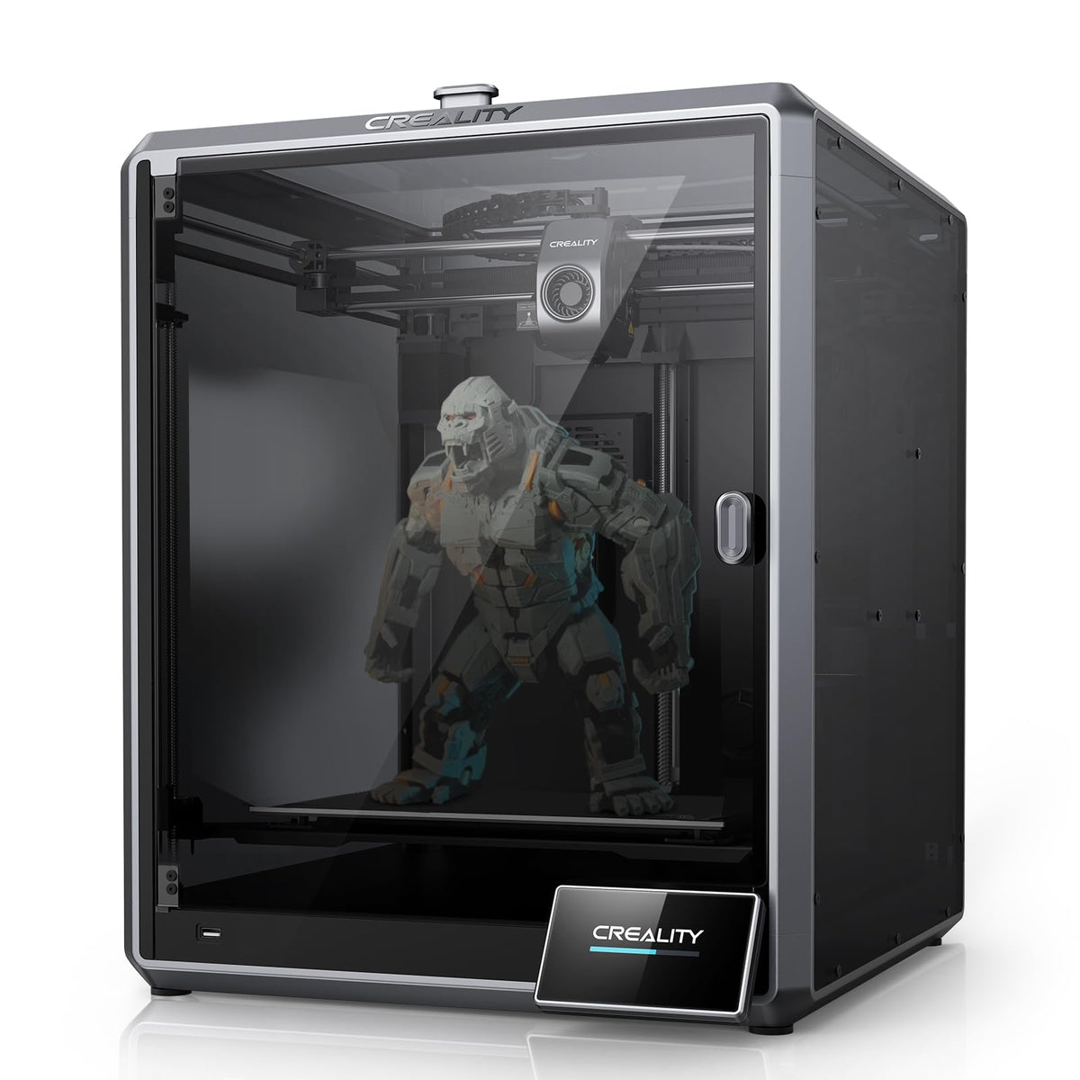 Creality K1 MAX 3D Printer Upgrade with 600mm/s Printing Speed 300°C High-Temperature Nozzle Direct Extruder Hands-Free Auto Leveling Dual Z Axes Stable Cube Frame 11.81x11.81x11.81inch
