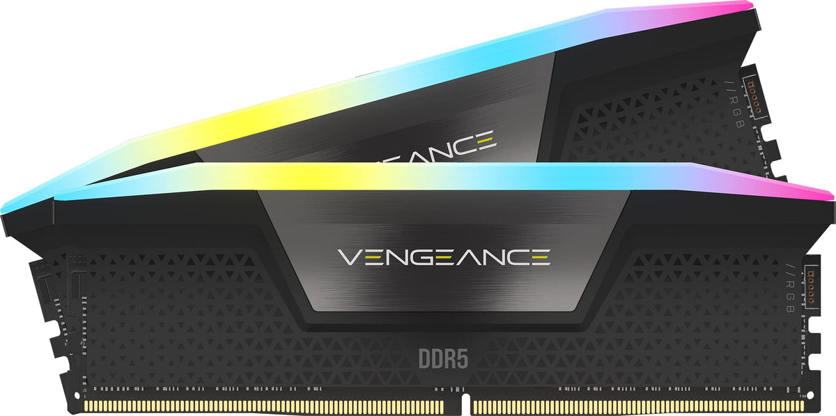 CORSAIR Vengeance RGB DDR5 RAM 32GB (2x16GB) Up to 6000MHz CL30-36-36-76 1.40V AMD EXPO Intel XMP Desktop Computer Memory - Gray (CMH32GX5M2B6000Z30K)