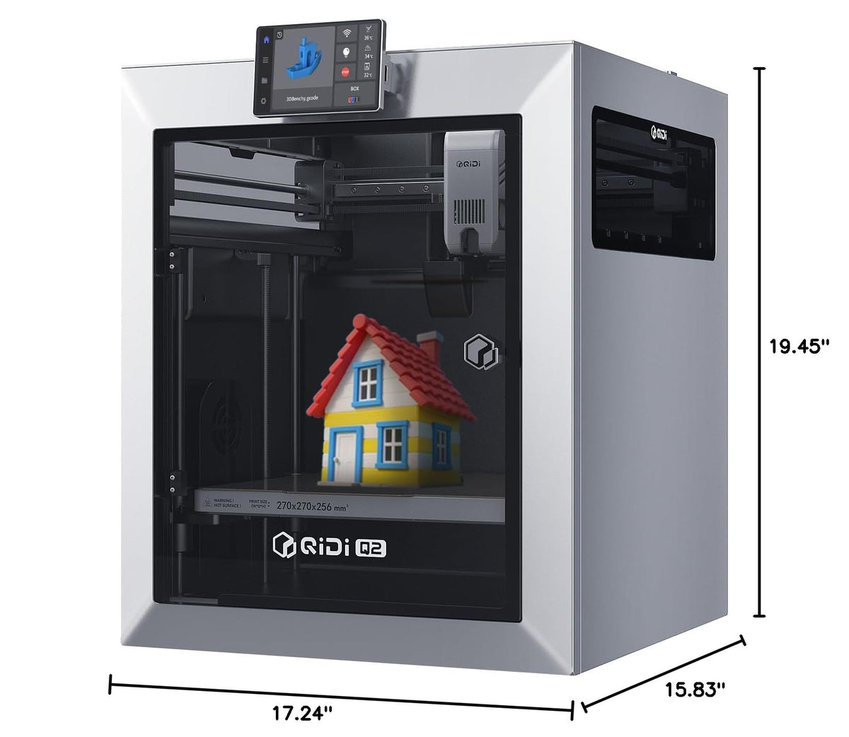 QIDI Q2 3D Printer, 65℃ Heated Chamber and 370℃ Nozzle Unlock PPS-CF