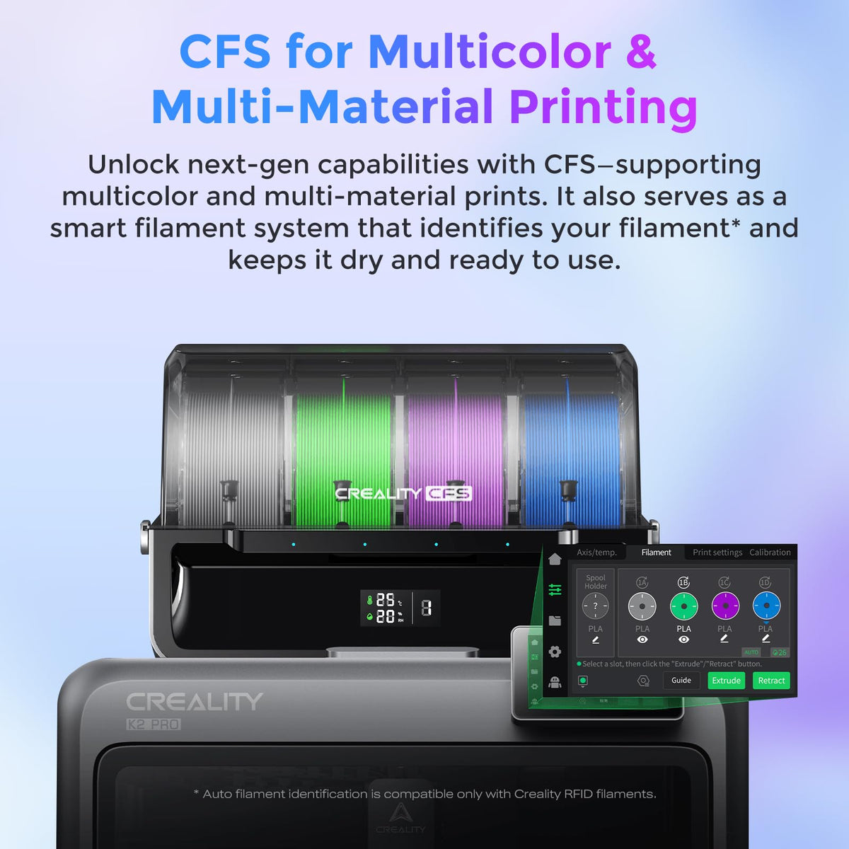 Creality K2 Pro Combo 3D Printer with CFS, 600mm/s, 300mm Build