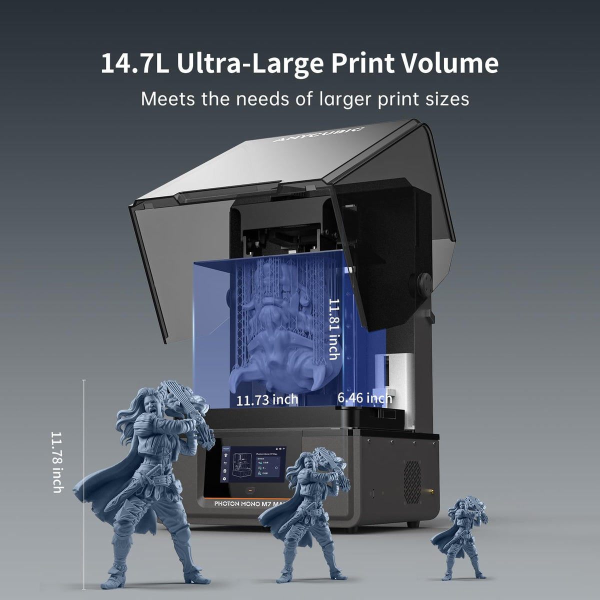 ANYCUBIC Resin 3D Printer, Photon Mono M7 MAX 13.6-inch 7K Mono LCD
