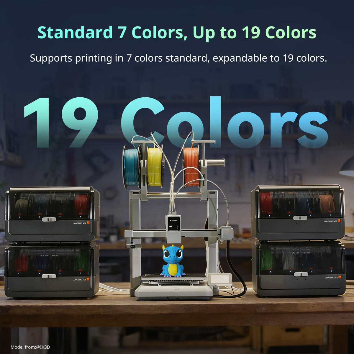 Anycubic Kobra X Combo High-Speed 3D Printer, Native 7-Color with ACE 2 Pro